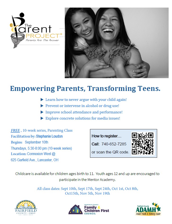 Parent Project Fall–Winter 2026 flyer